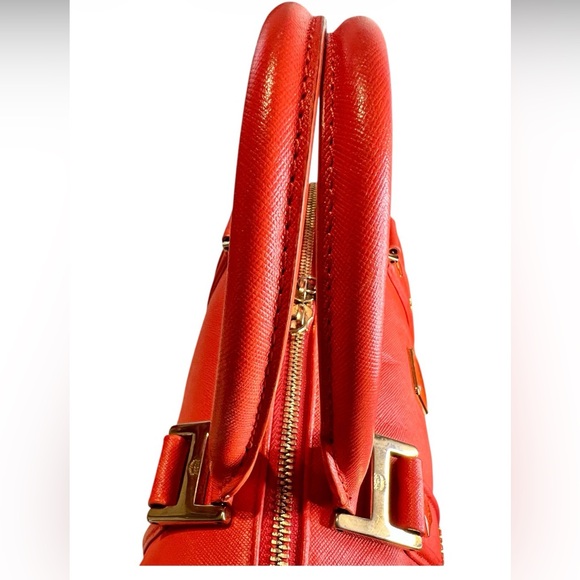 MCM Orange Leather Satchel Gold Hardware - Authentic Vintage - Picture 6 of 11